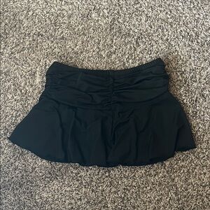 Black Swim Skirt with Flared Hem